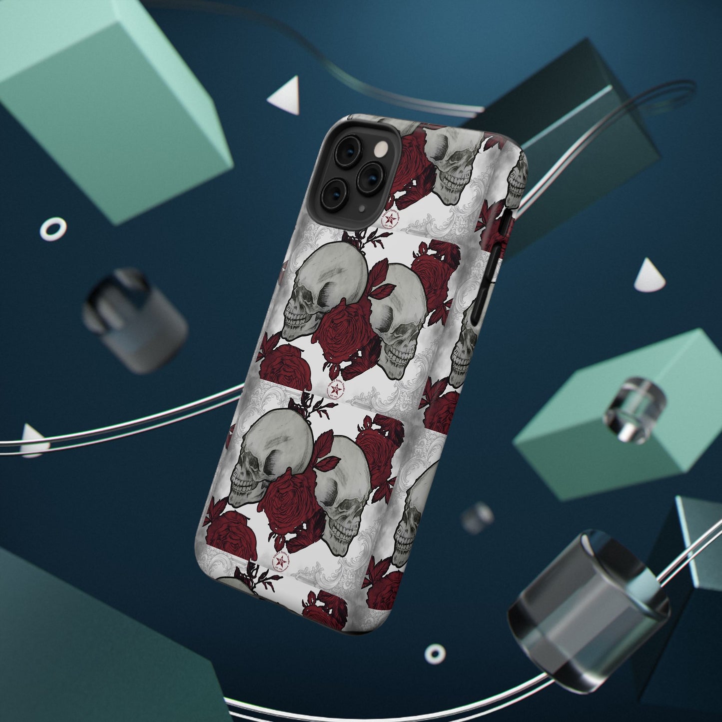 Skulls and Roses by Nikki - iPhone Case