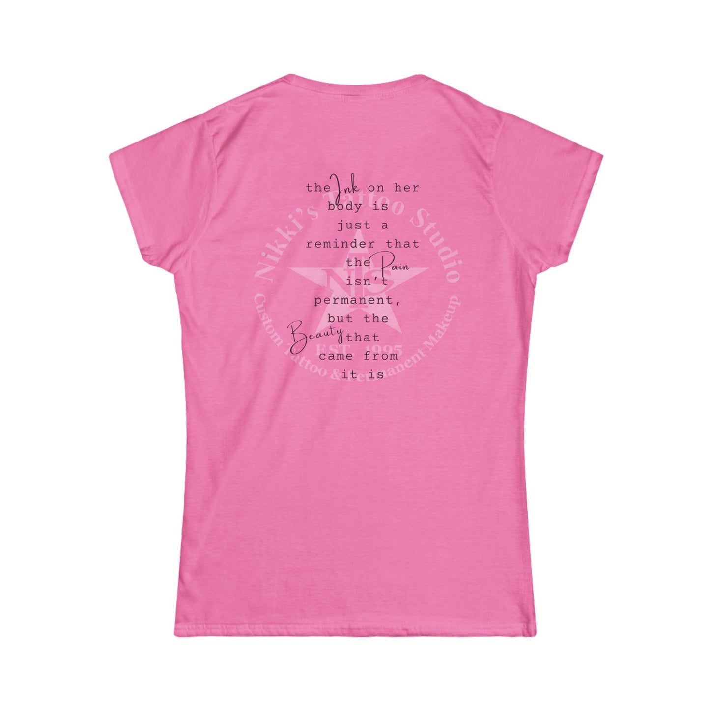 T-Shirt Women's Softstyle - Pretty Bunny Pin Up by Nikki
