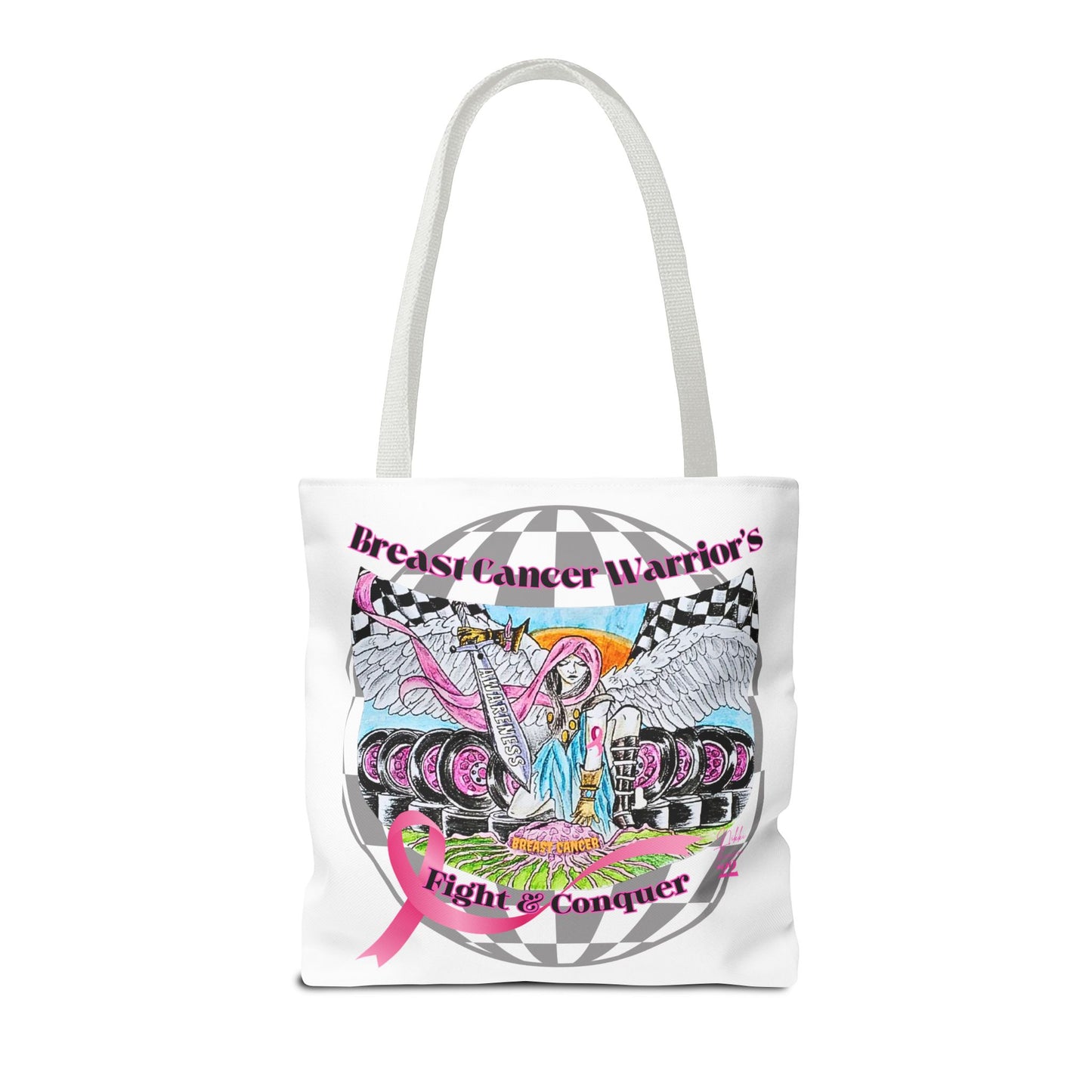 Tote Bag - Breast Cancer Warrior by Nikki