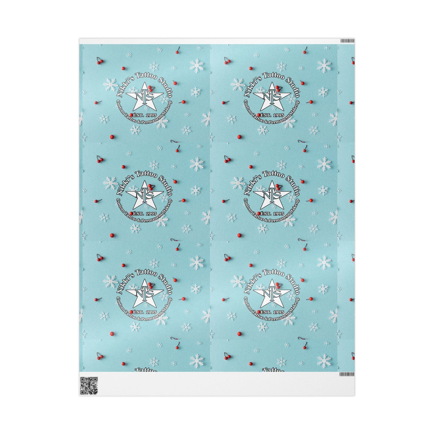 Nikki's Tattoo Studio CHRISTMAS Gift Wrapping Paper