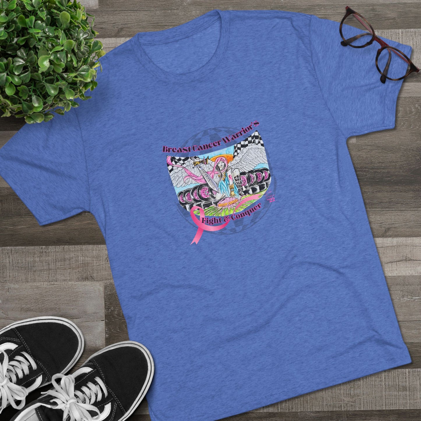 T-Shirt Unisex Crew - Breast Cancer Warrior by Nikki