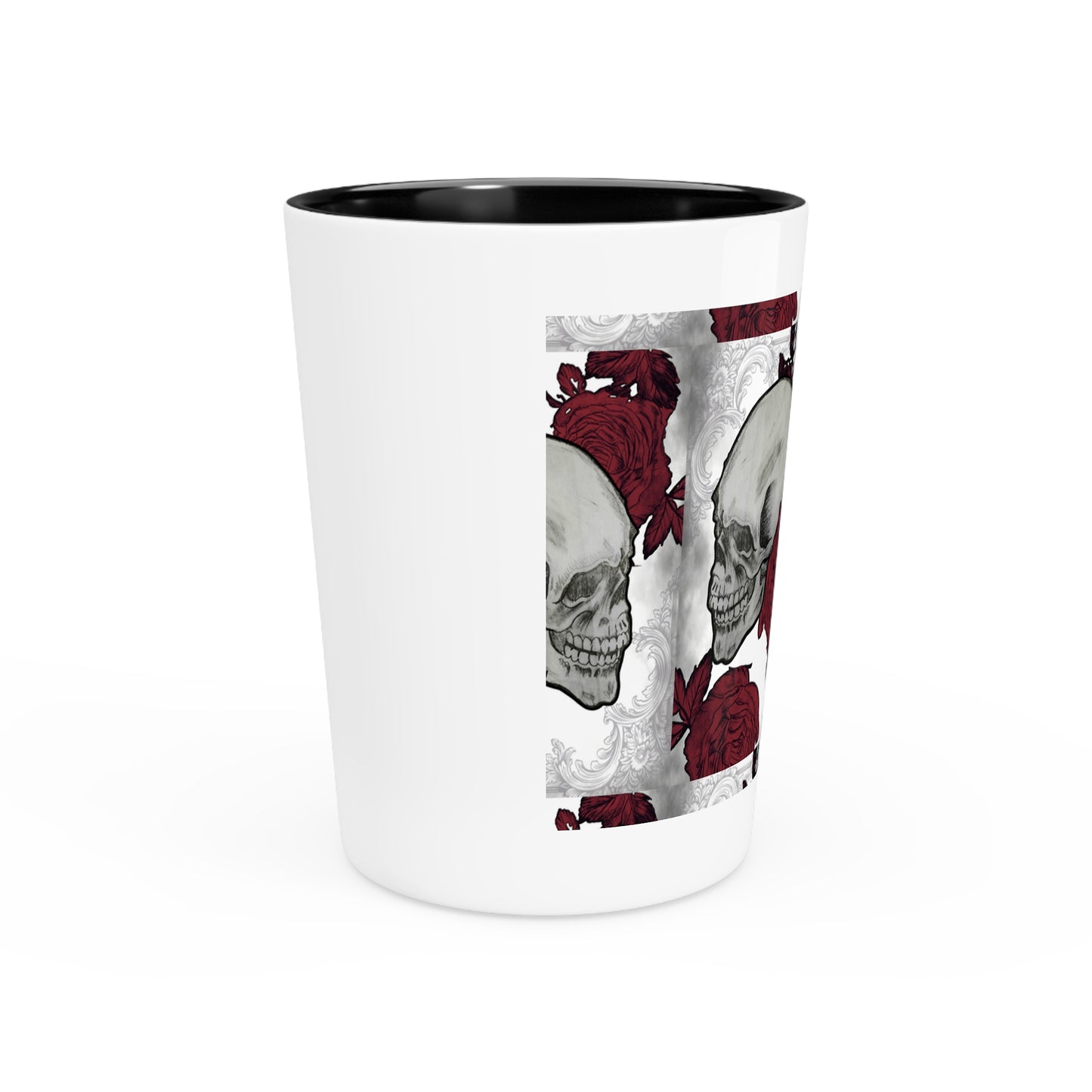Skulls and Roses Art by Nikki - Shot Glass