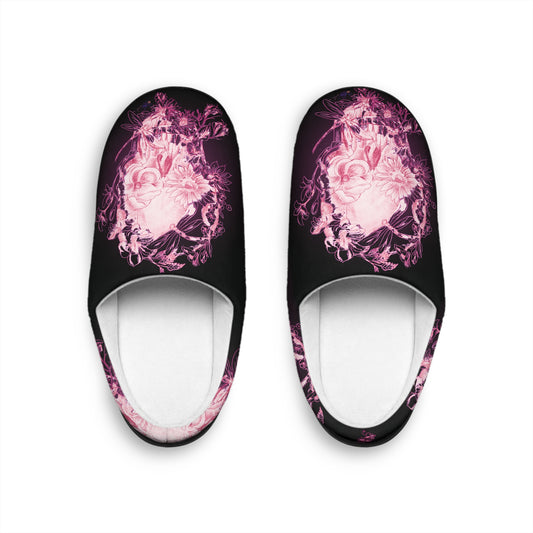 Skull and Dragonfly House Slippers by Nikki