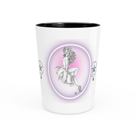 Shot Glass - Pretty Bunny Pin Up by Nikki