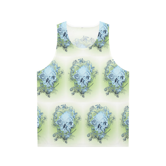 Floral Skull Tattoo by Nikki - Unisex Tank Top