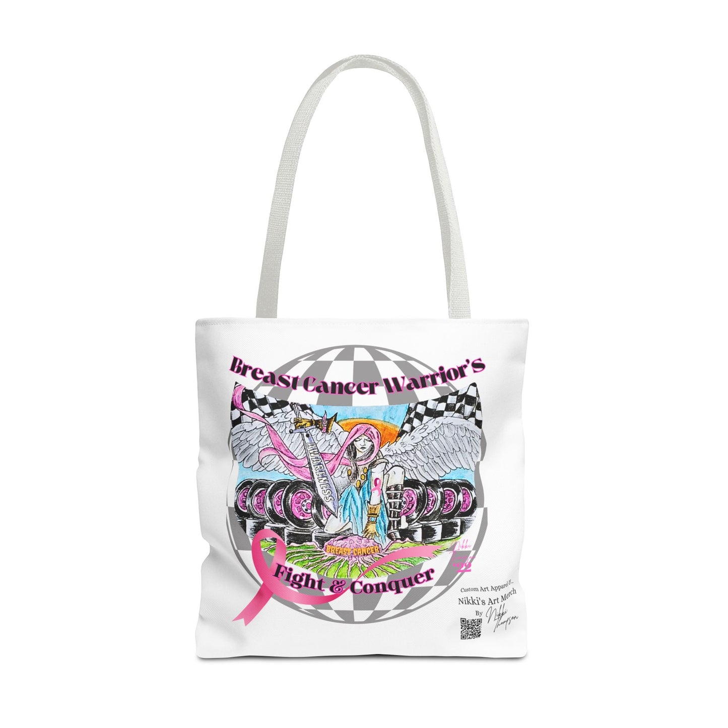 Tote Bag - Breast Cancer Warrior by Nikki