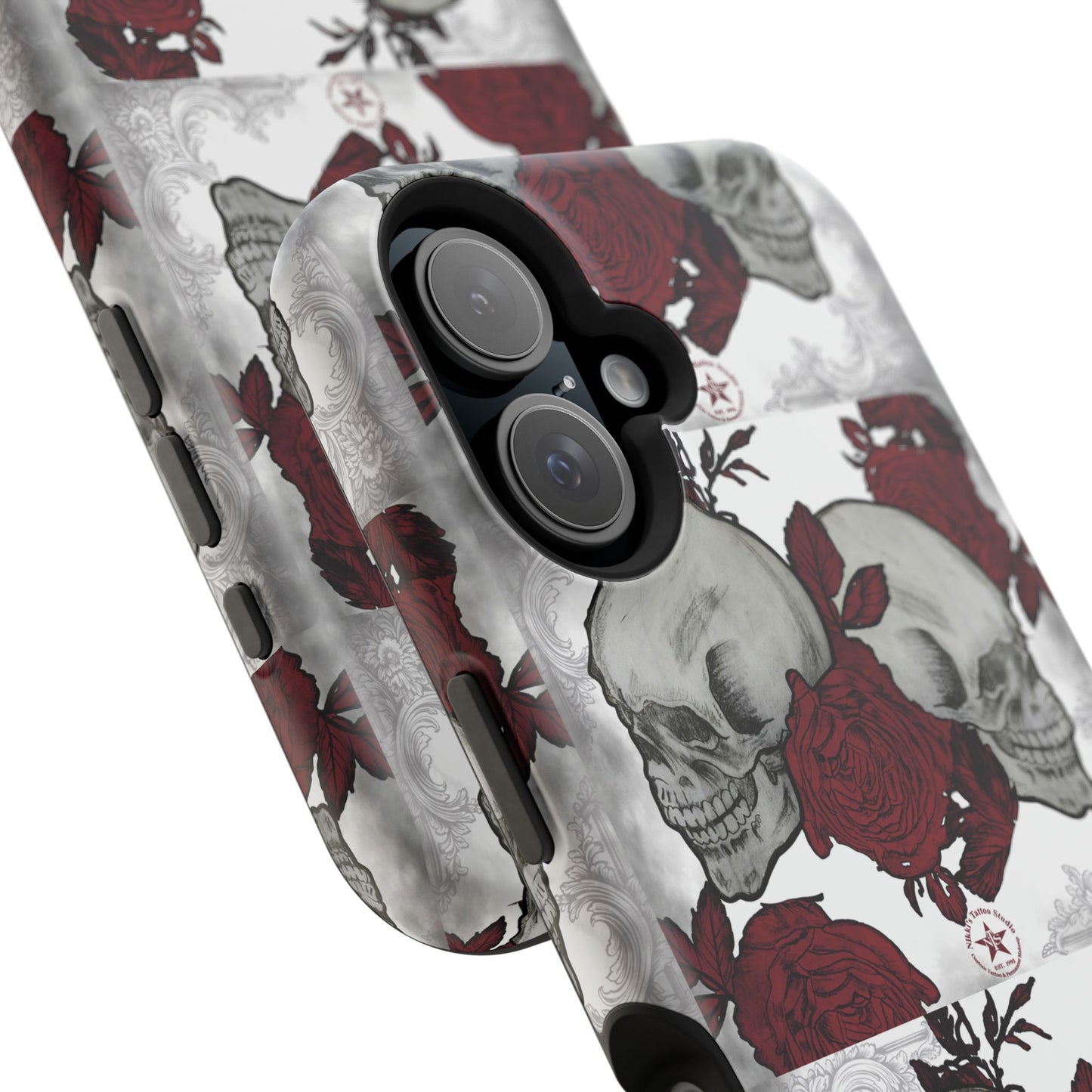 Skulls and Roses by Nikki - iPhone Case
