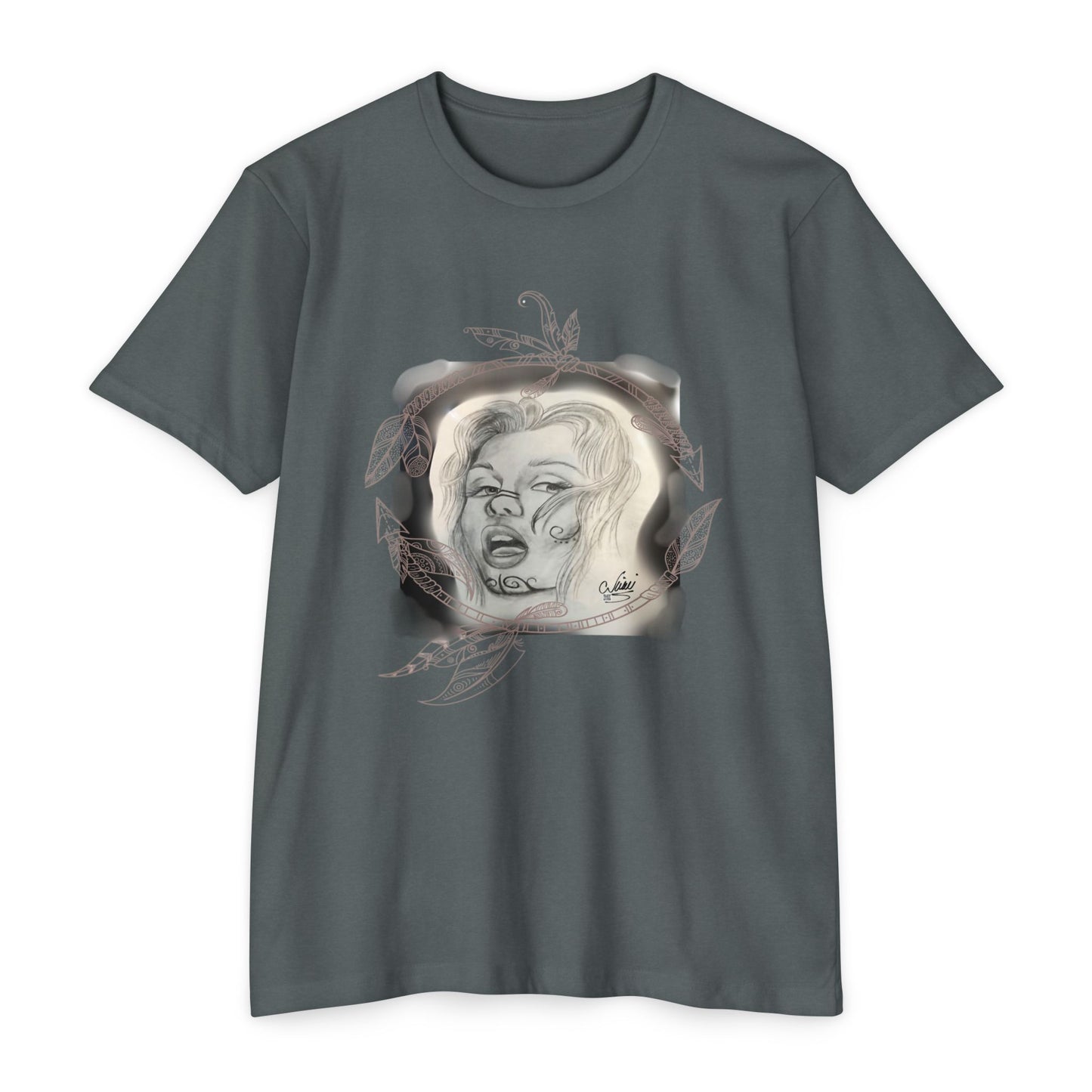 T-Shirt Unisex Jersey - Painted Lady Face by Nikki
