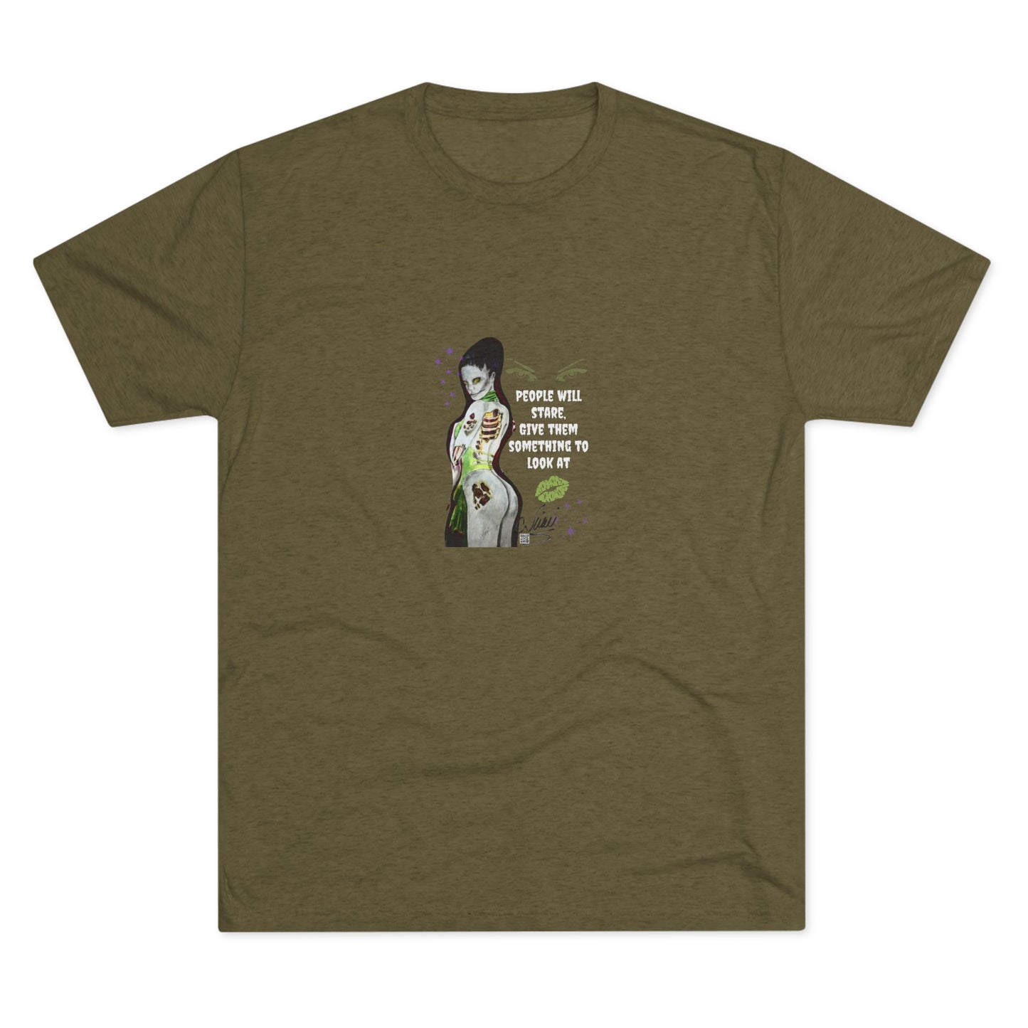 T-Shirt Unisex Crew - Zombie Lady by Nikki - Give Them Something To Look At