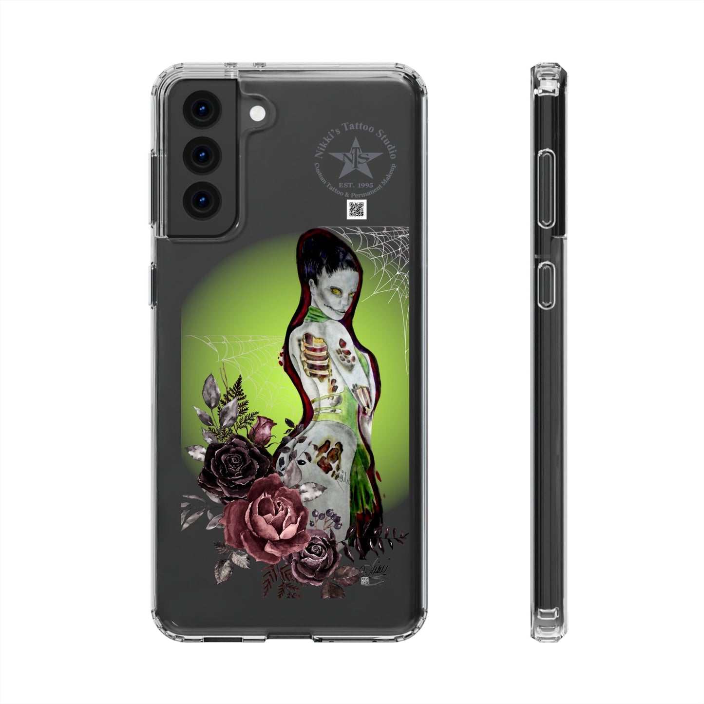 Phone Case Clear - Lady Zombie by Nikki Thompson