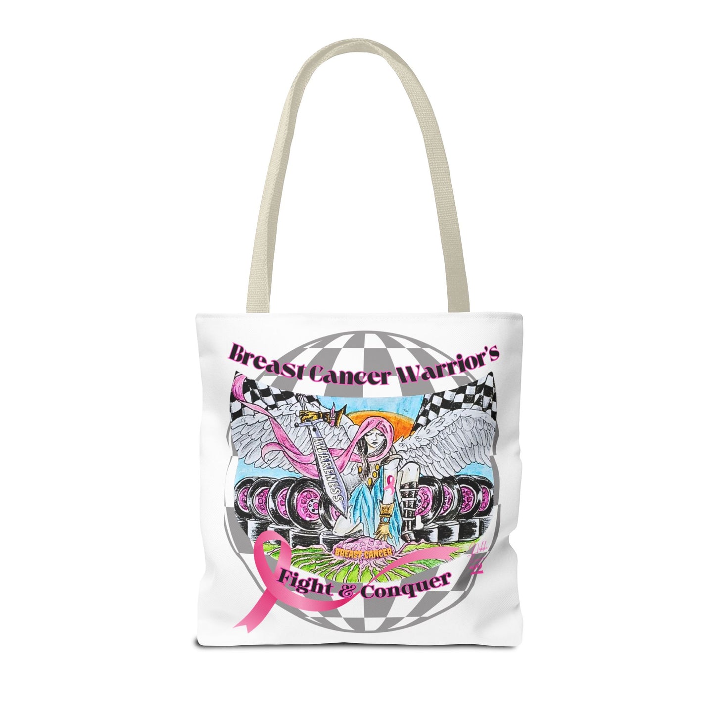 Tote Bag - Breast Cancer Warrior by Nikki