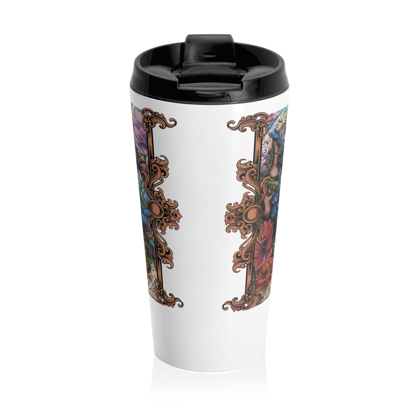 Travel Mug - Stainless Steel with Nikki's Art 15oz - Ideal Gift for Coffee or Tea Lover