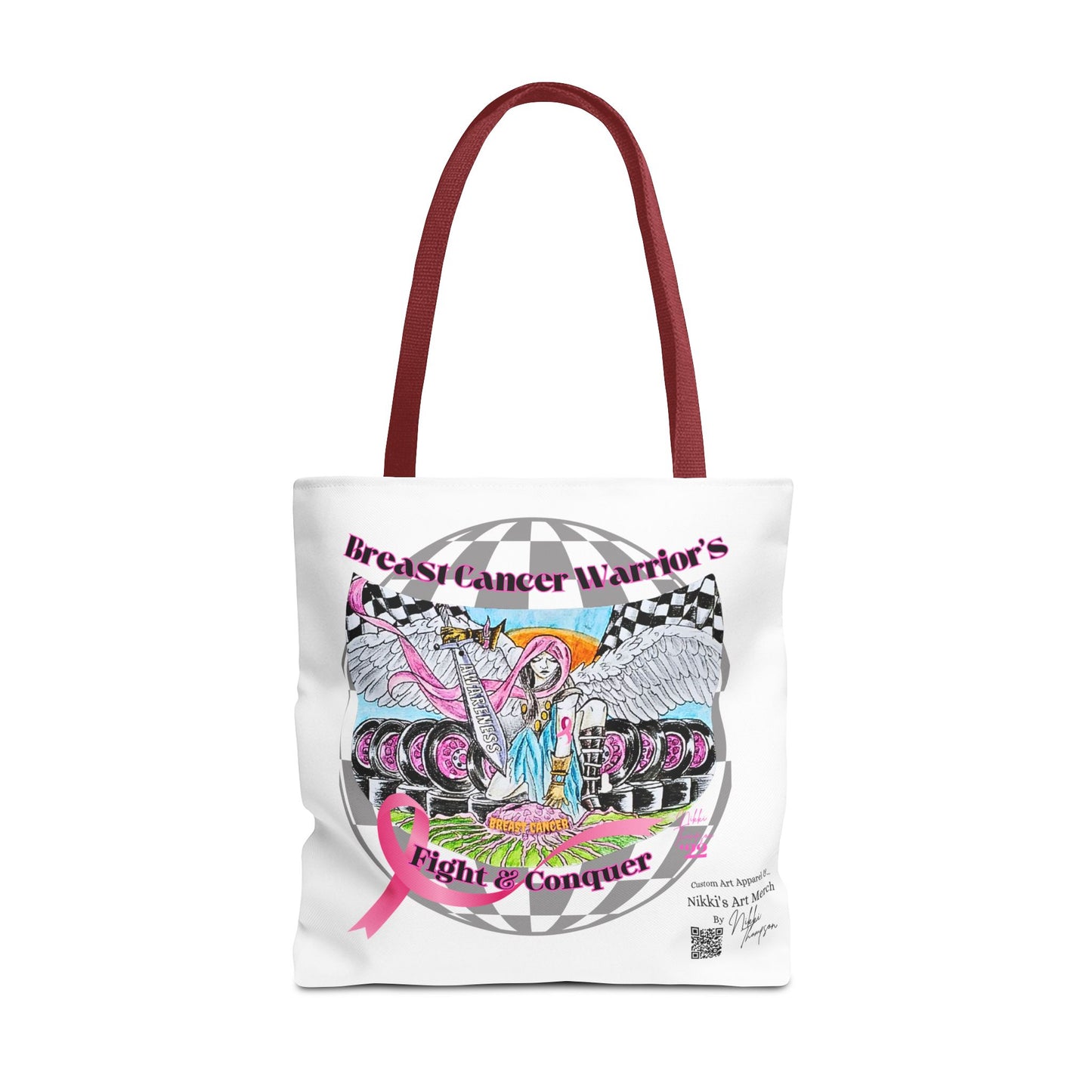 Tote Bag - Breast Cancer Warrior by Nikki