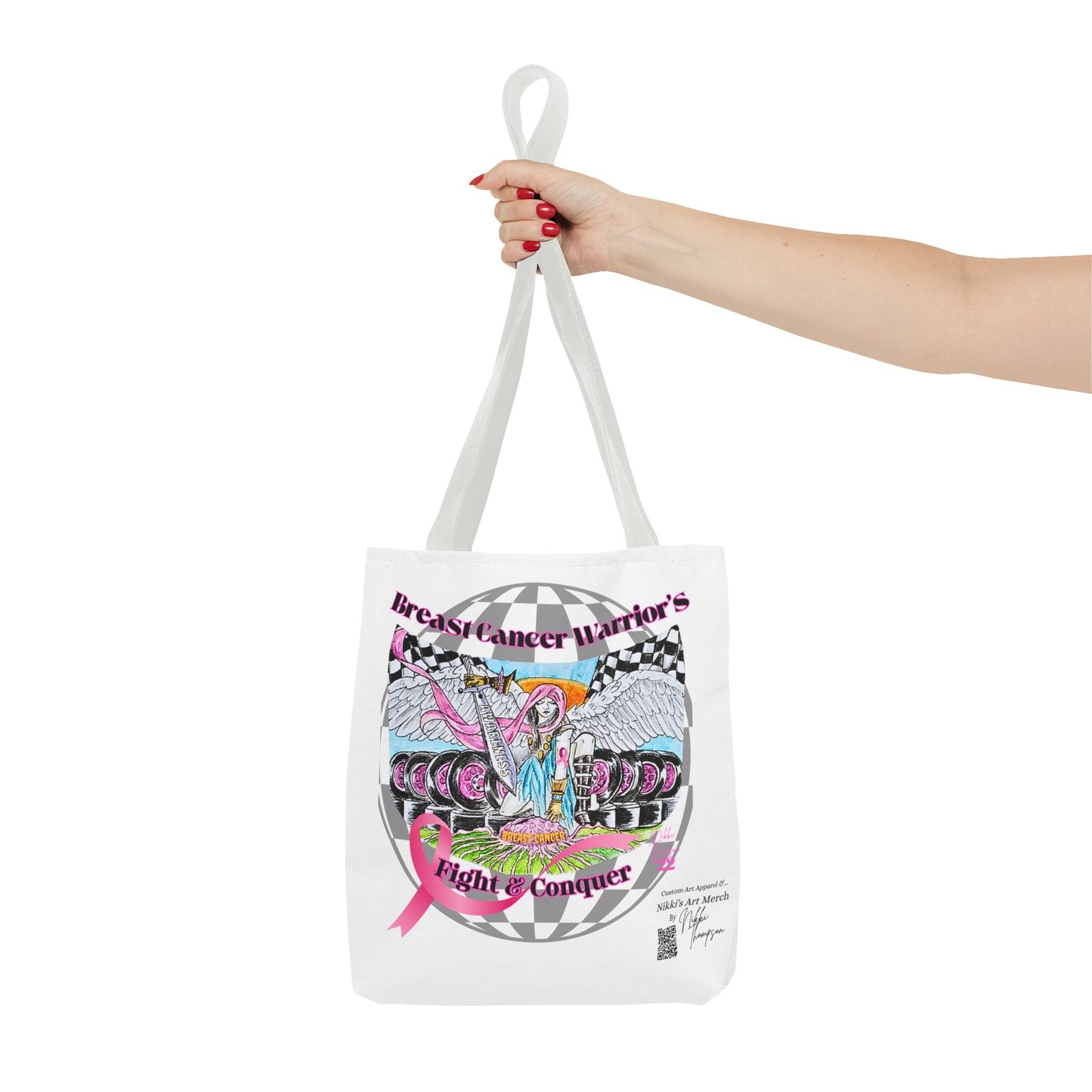 Tote Bag - Breast Cancer Warrior by Nikki
