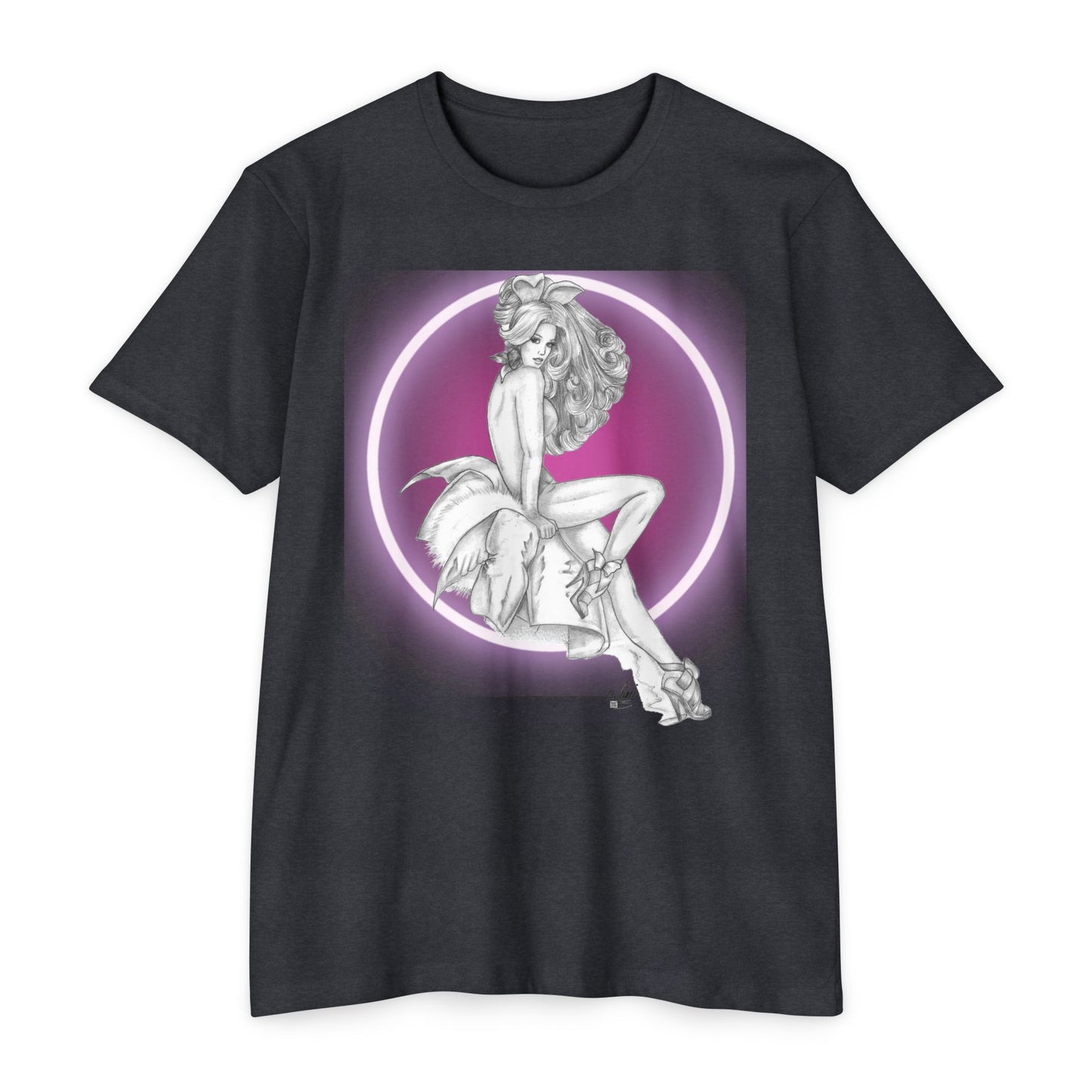 T-Shirt - Pretty Bunny Pin Up by Nikki