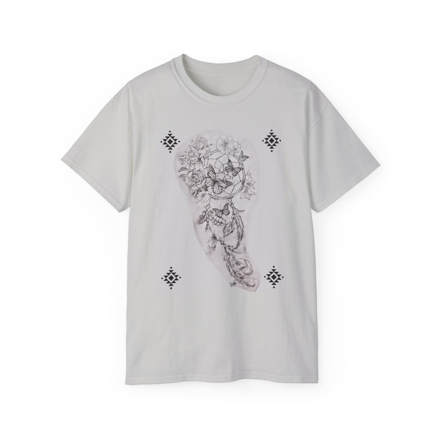 Butterflies and Dreamcatcher Tattoo by Nikki - EVERYTHING STARTS with a DREAM Tshirt