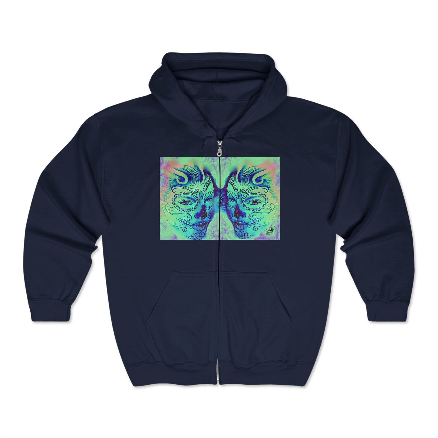 Hooded Sweatshirt Zip  Up - Twins by Nikki