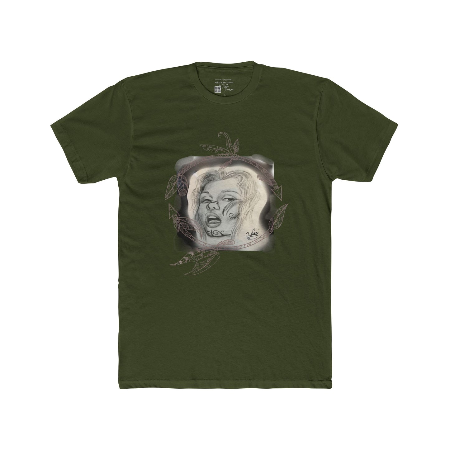 T-Shirt - Painted Lady Face by Nikki