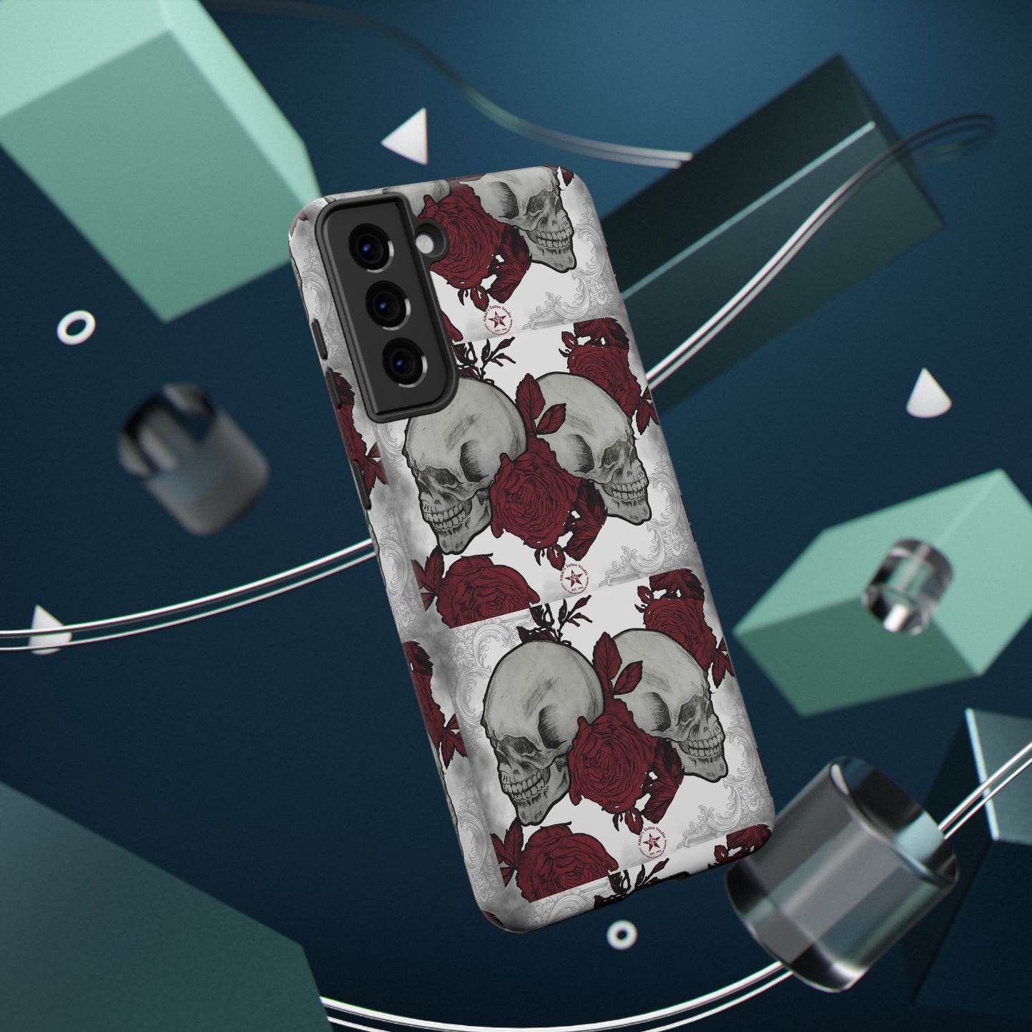 Skulls and Roses by Nikki - Samsung Galaxy Phone Case