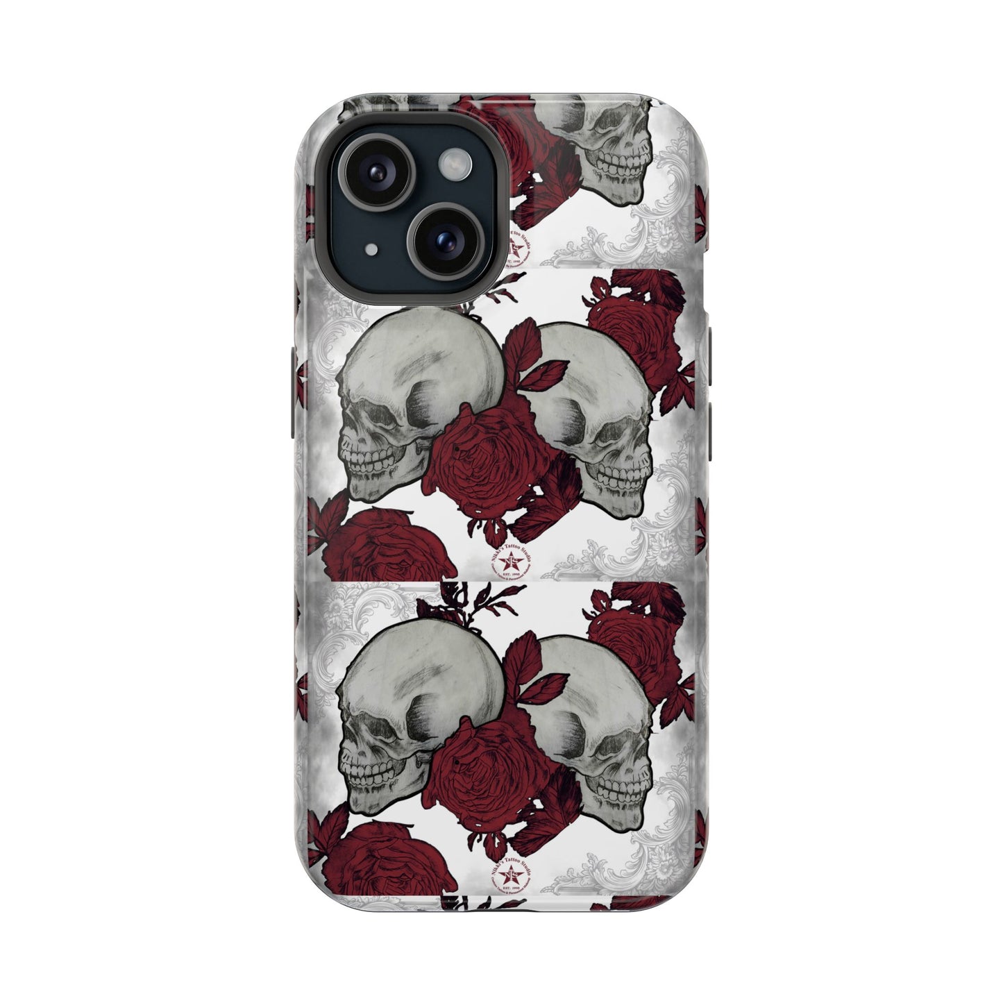 Skulls and Roses by Nikki - iPhone Case