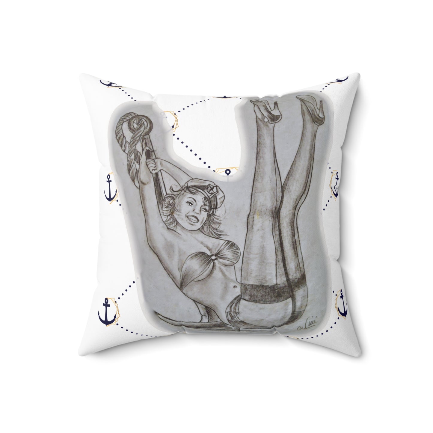 Pillow - Pin Up Sailor Girl by Nikki