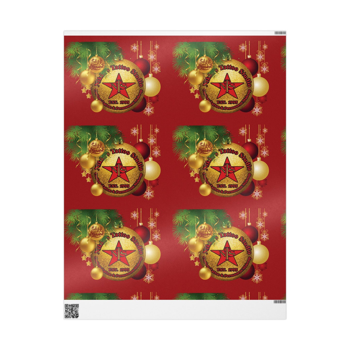 Nikki's Tattoo Studio ORNAMENTAL Gift Wrapping Paper