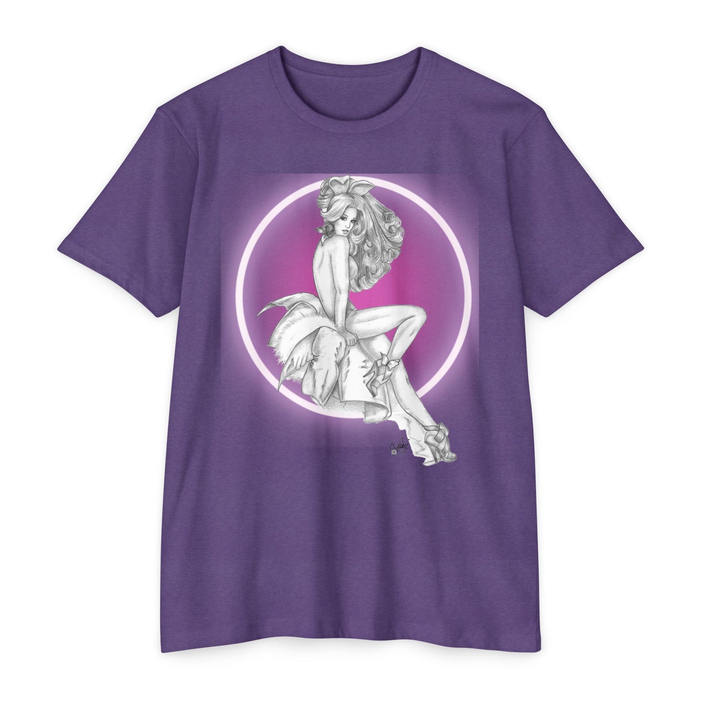 T-Shirt - Pretty Bunny Pin Up by Nikki