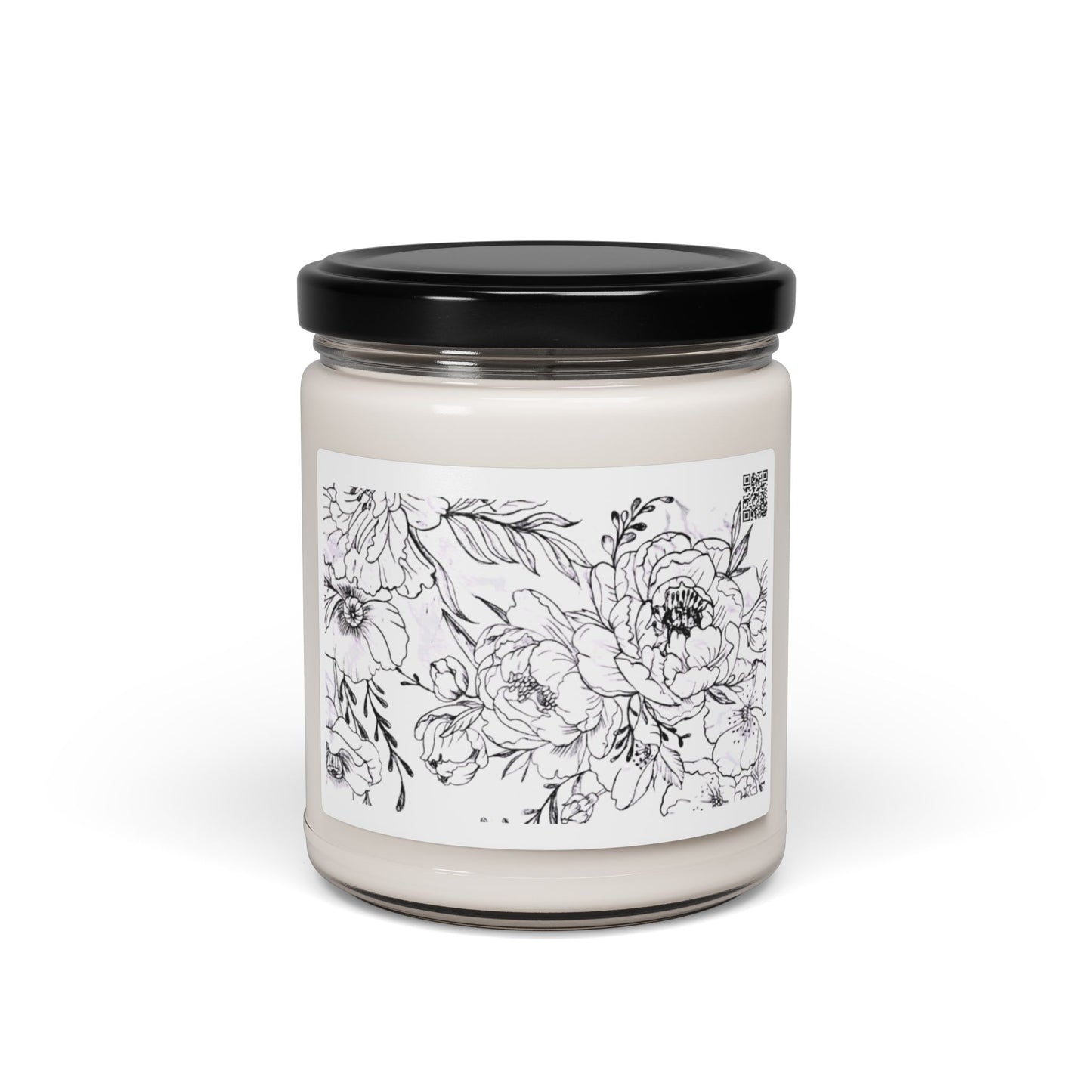 Scented Soy Candle - Nikki's Peony Artwork