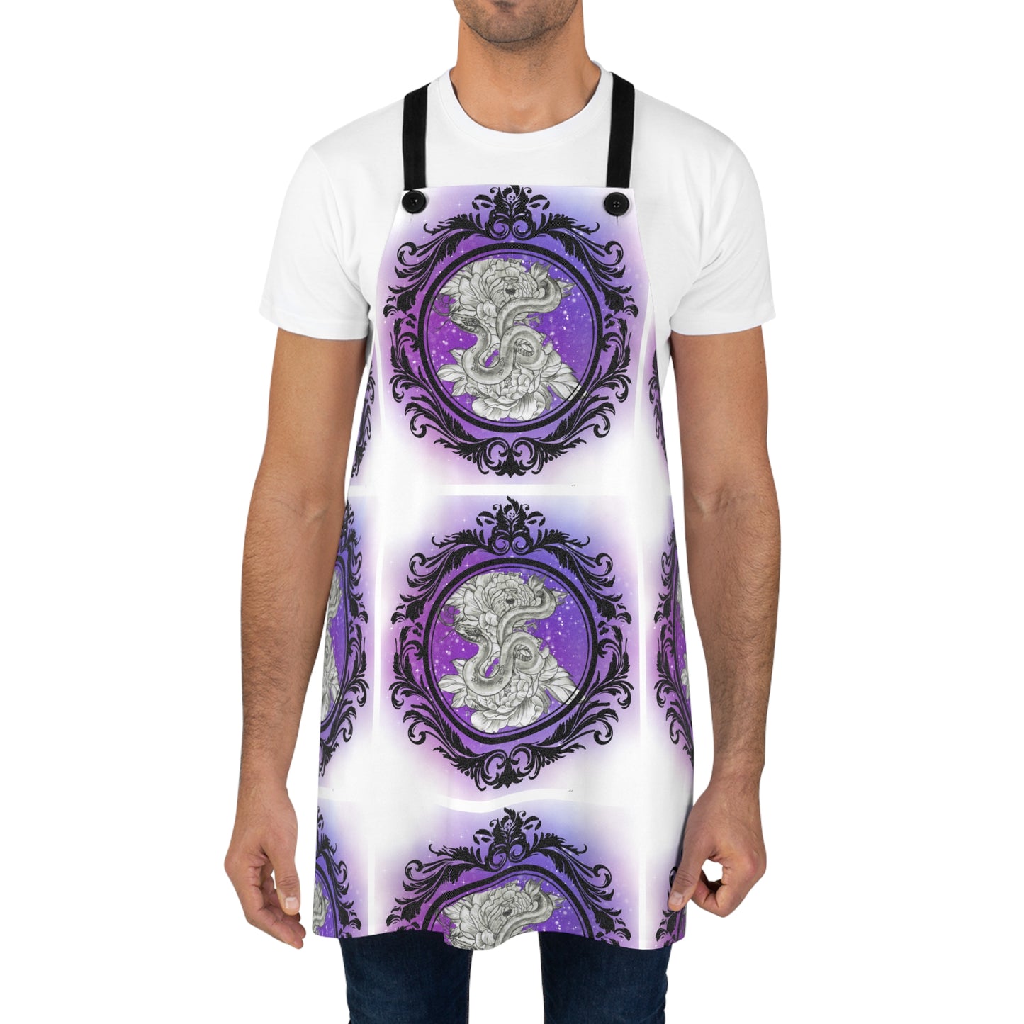 Apron Snake & Peony Flowers by Nikki