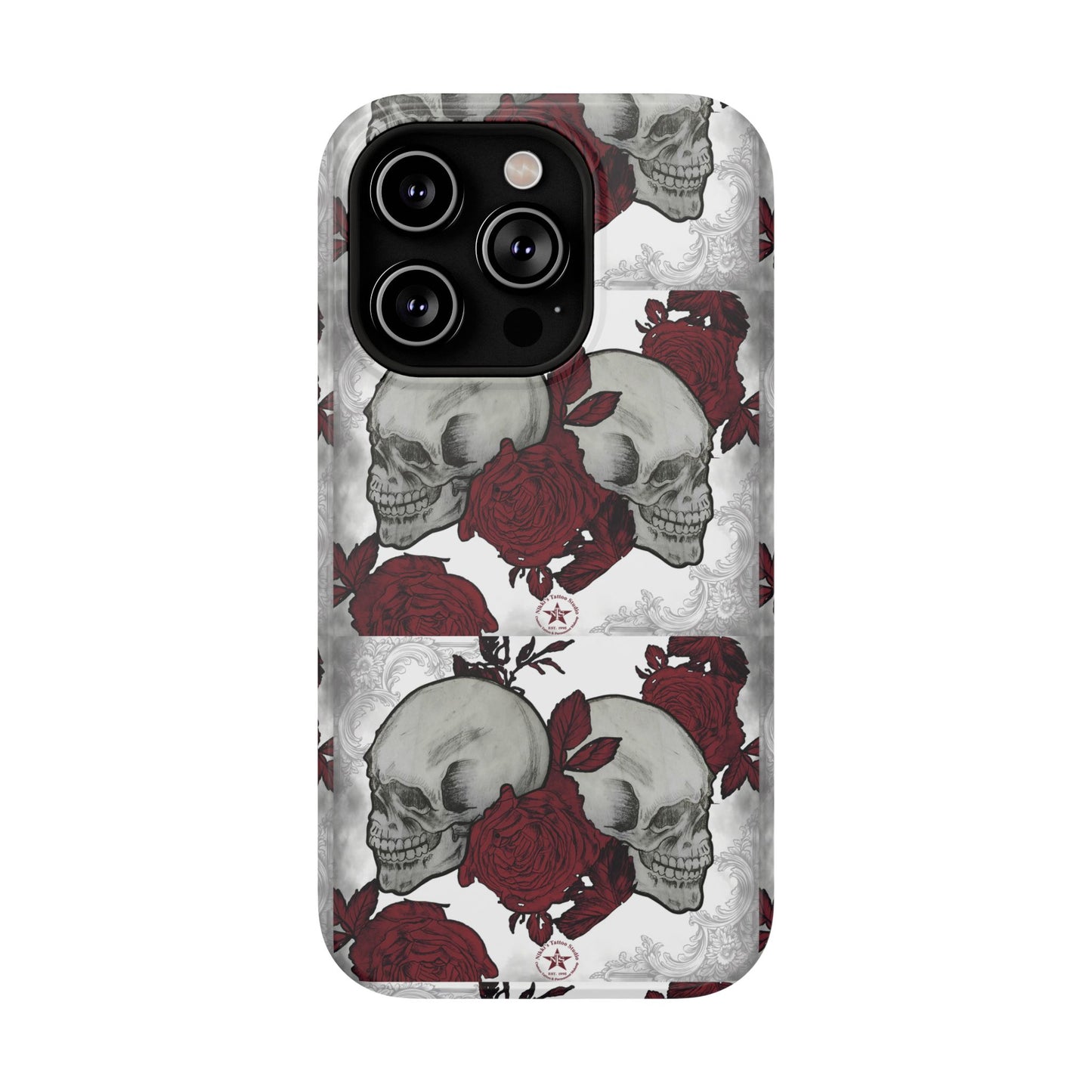 Skulls and Roses by Nikki - iPhone Case