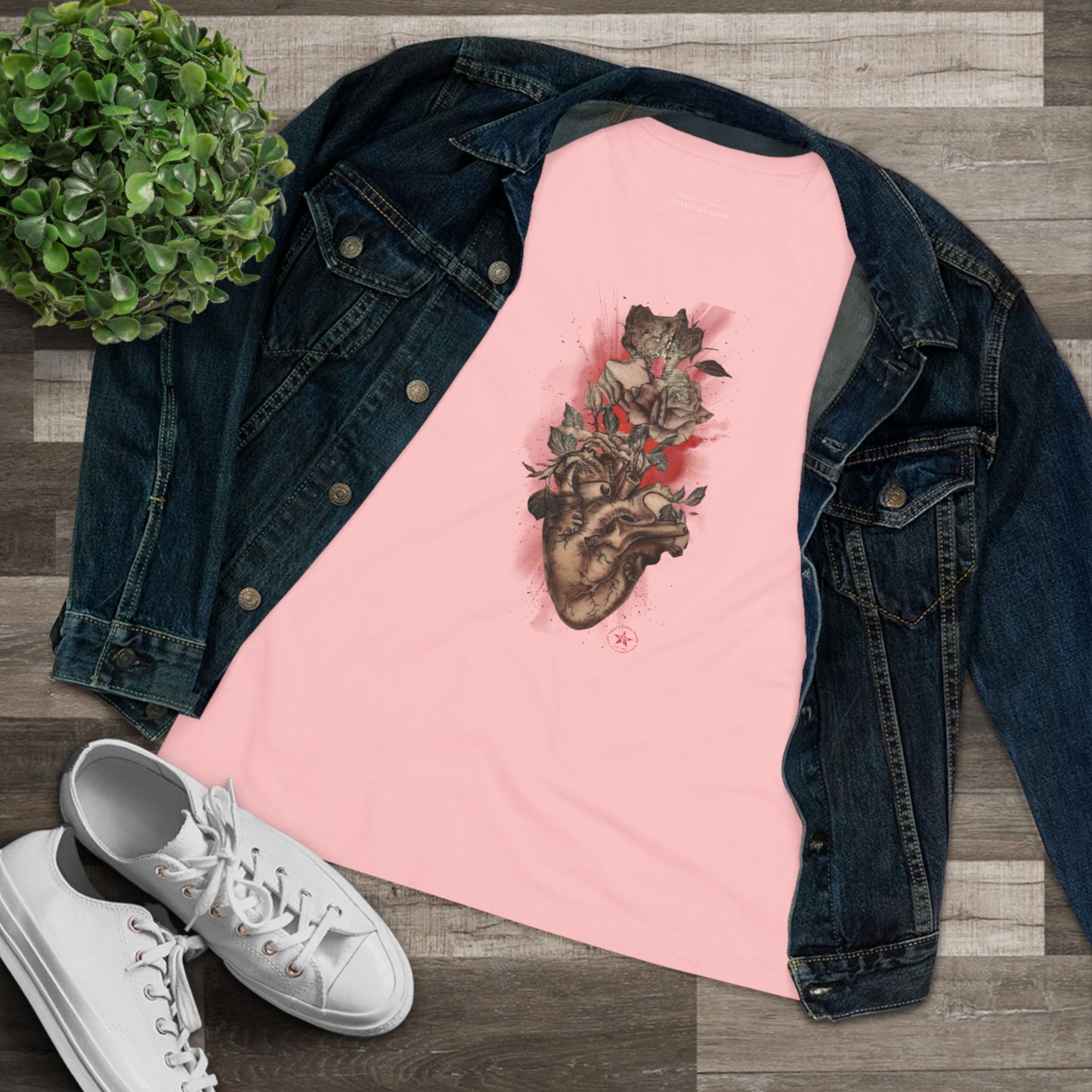 Anatomical Heart - Sephia by Nikki Women's Cotton Tee