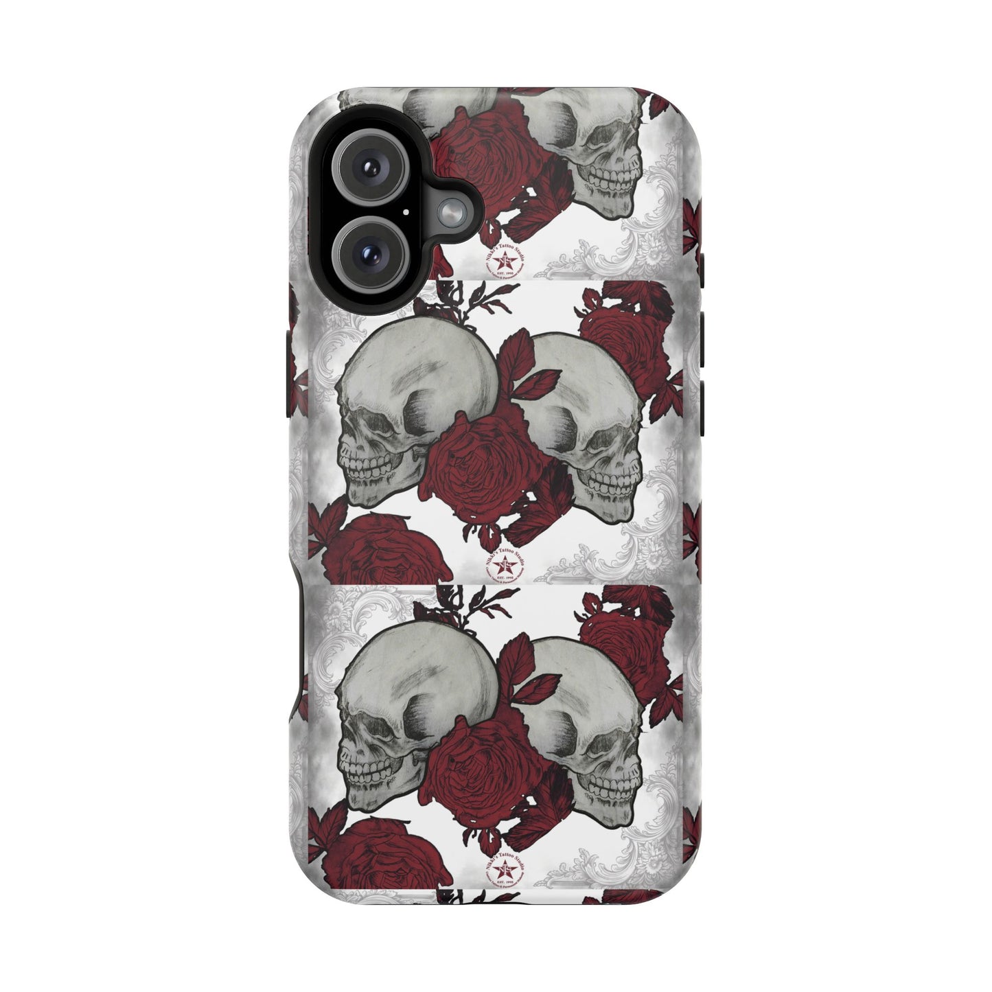 Skulls and Roses by Nikki - iPhone Case