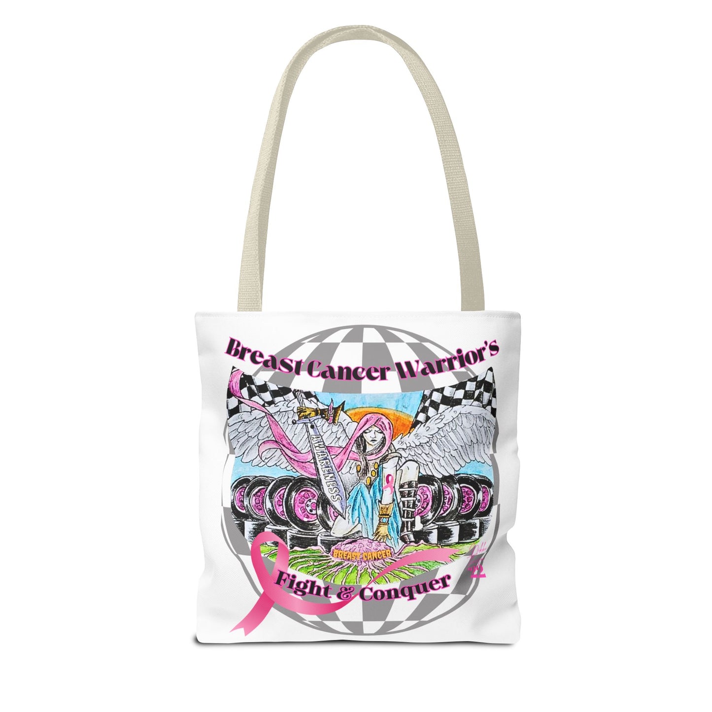 Tote Bag - Breast Cancer Warrior by Nikki