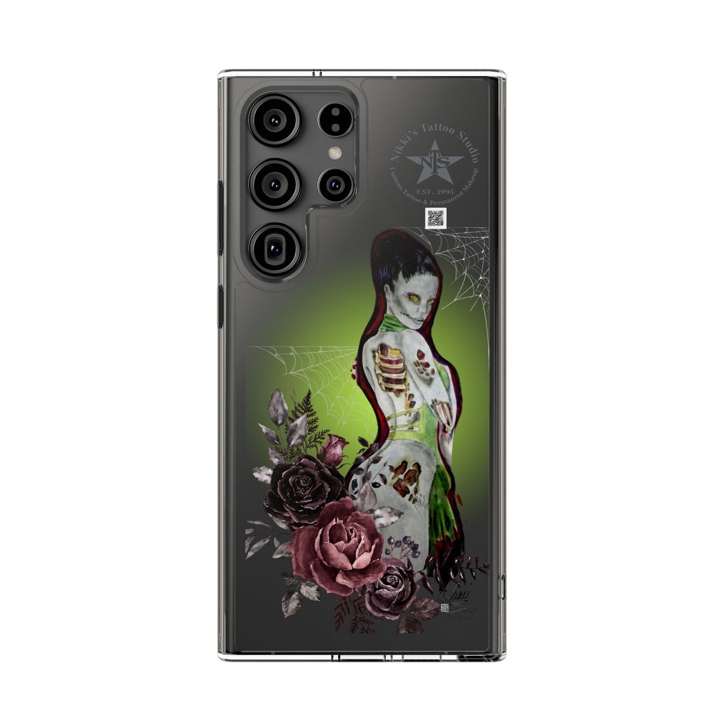 Phone Case Clear - Lady Zombie by Nikki Thompson