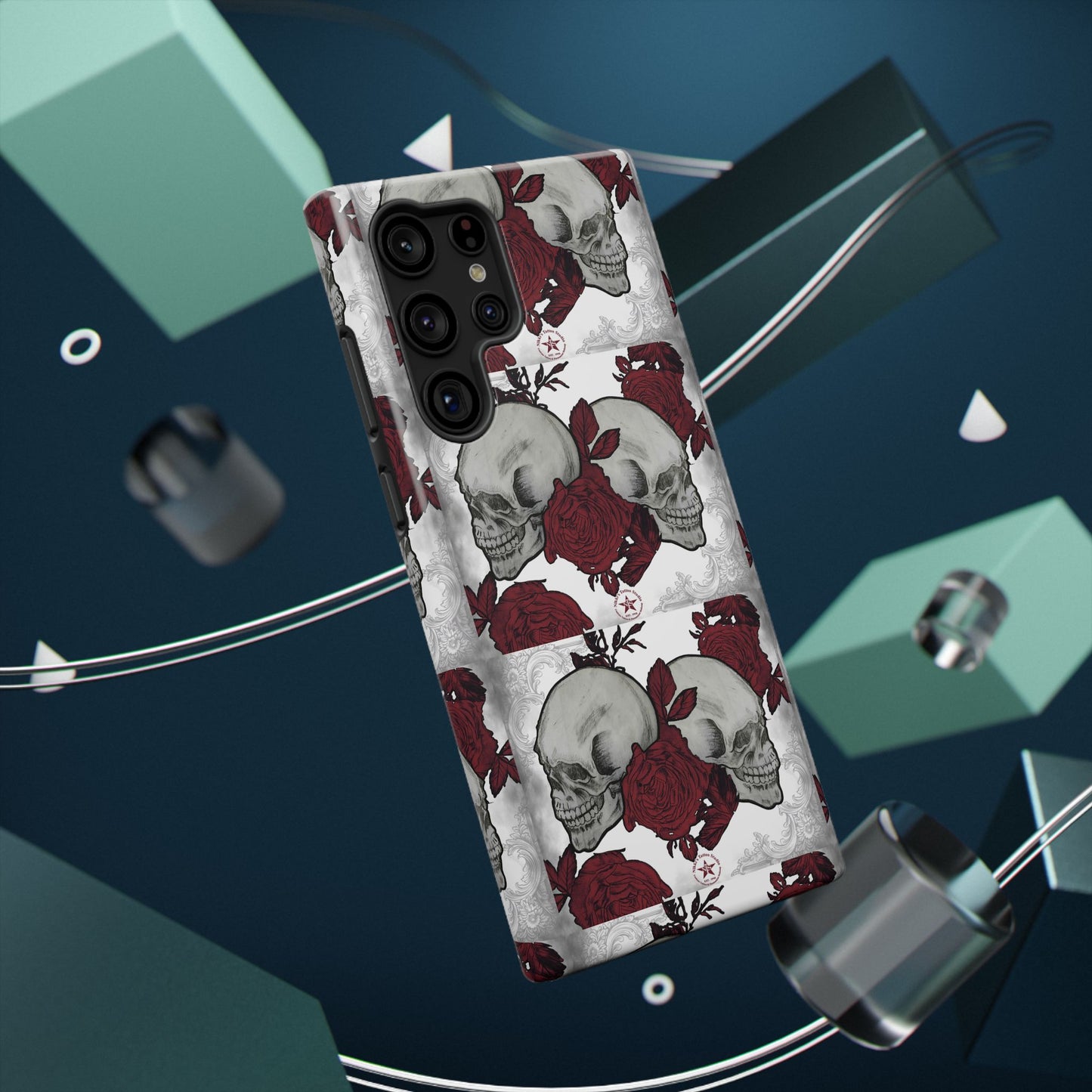 Skulls and Roses by Nikki - Samsung Galaxy Phone Case