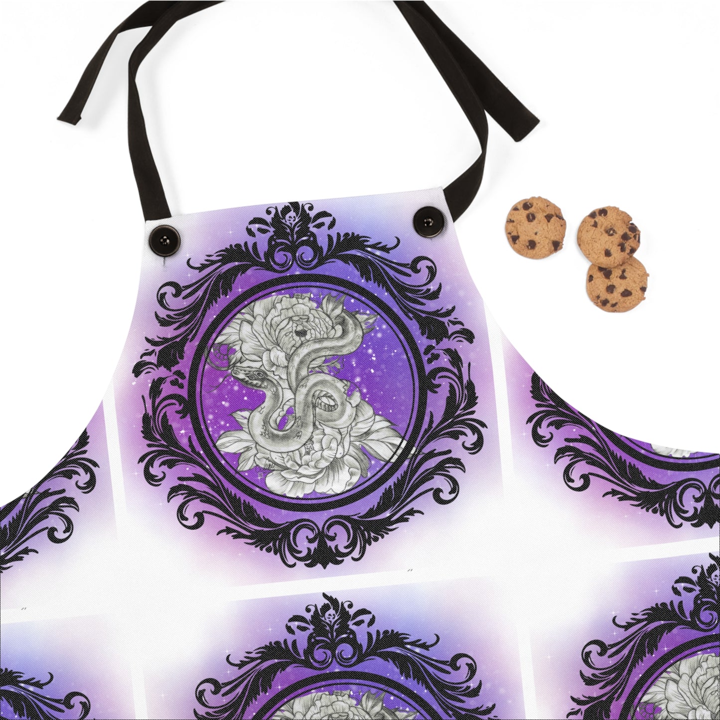 Apron Snake & Peony Flowers by Nikki