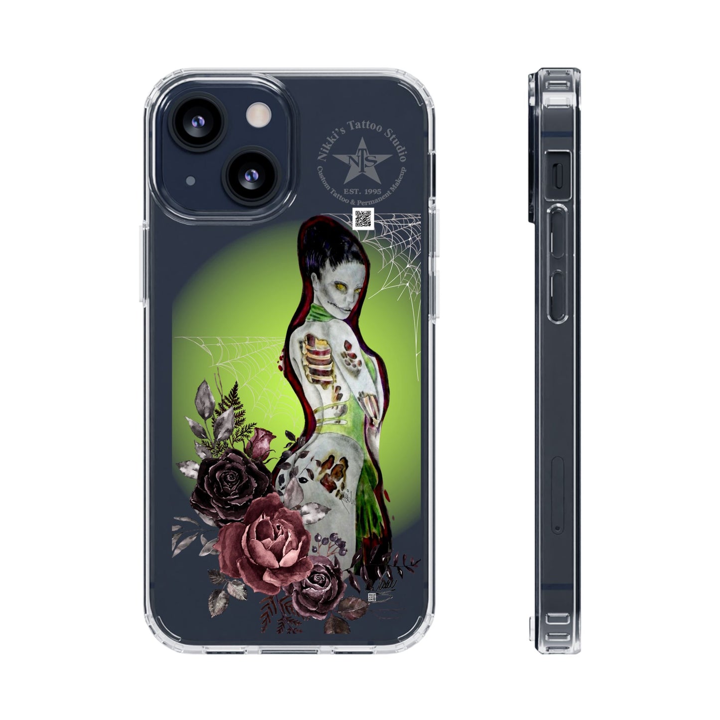 Phone Case Clear - Lady Zombie by Nikki Thompson