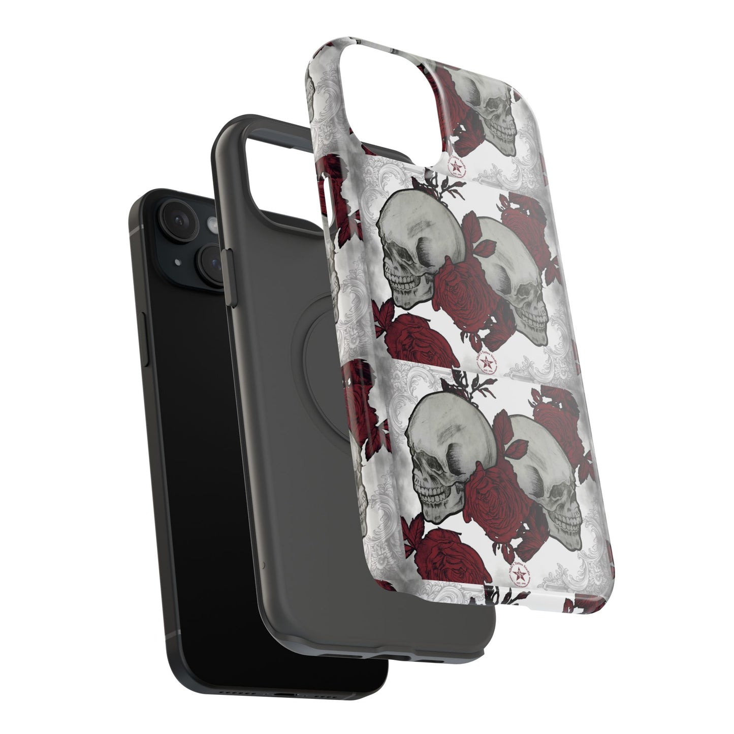 Skulls and Roses by Nikki - iPhone Case