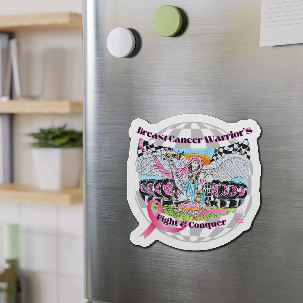 Magnet - Breast Cancer Warrior by Nikki