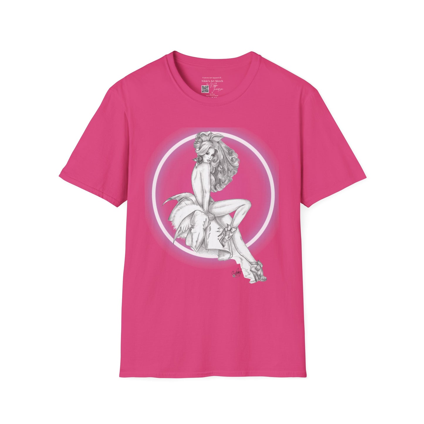 T-Shirt - Pretty Pin Up Bunny by Nikki