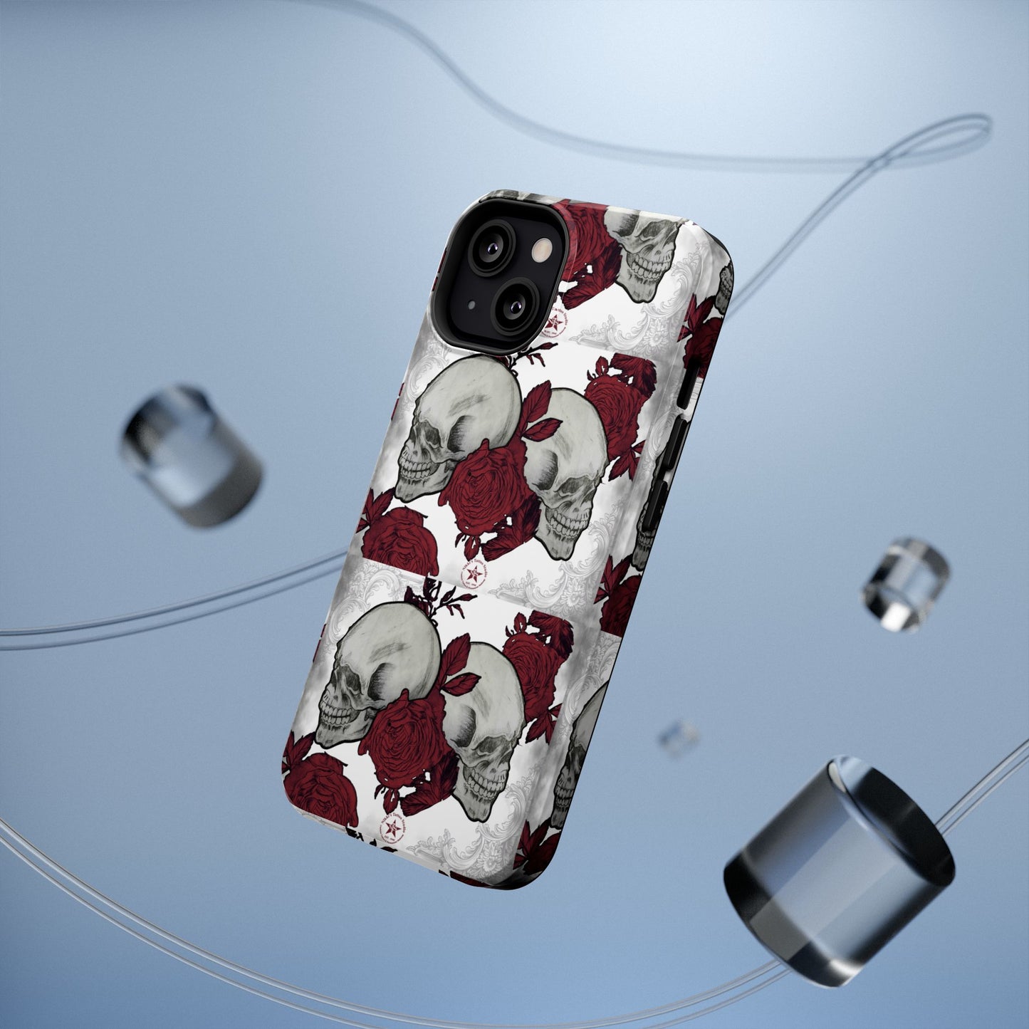 Skulls and Roses by Nikki - iPhone Case
