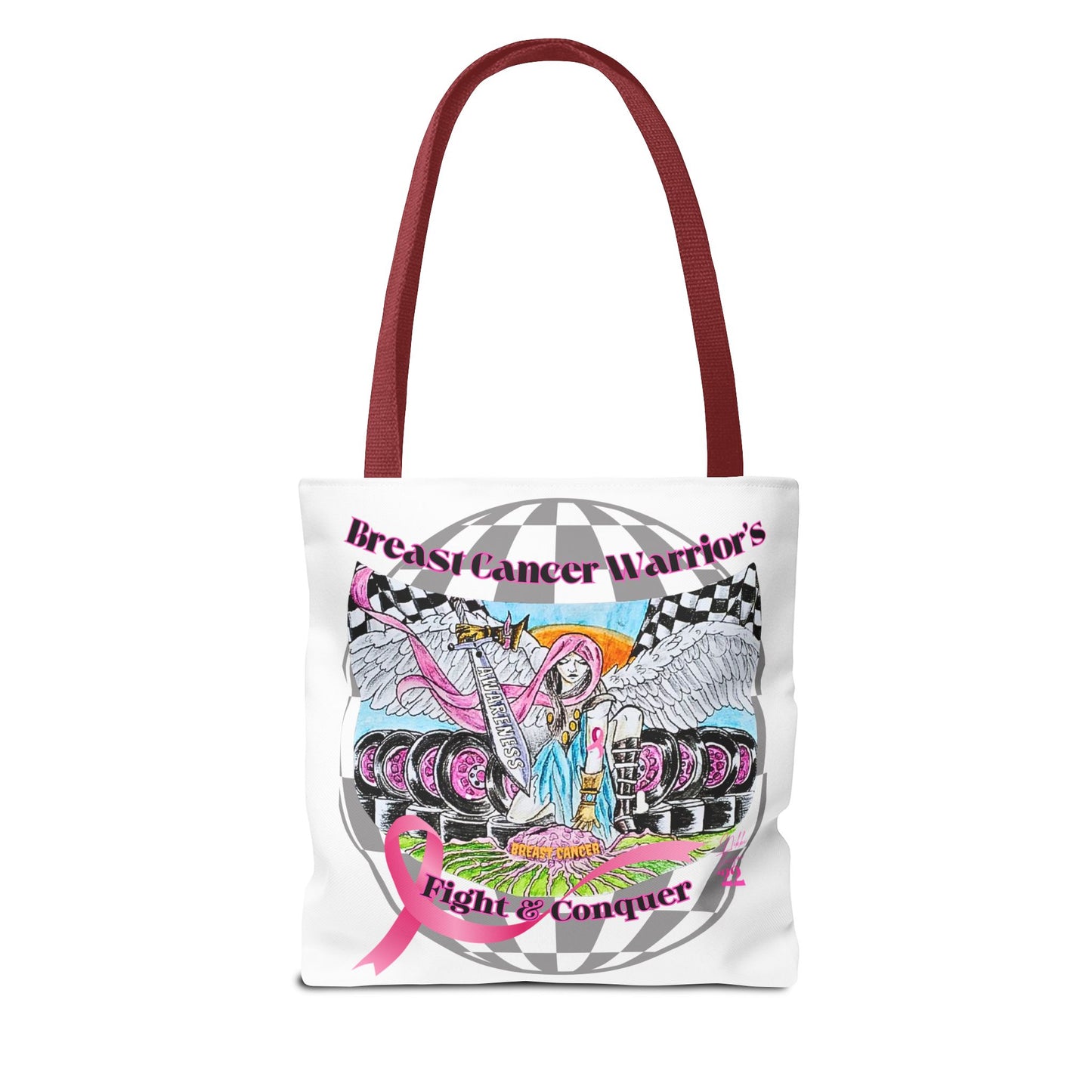 Tote Bag - Breast Cancer Warrior by Nikki