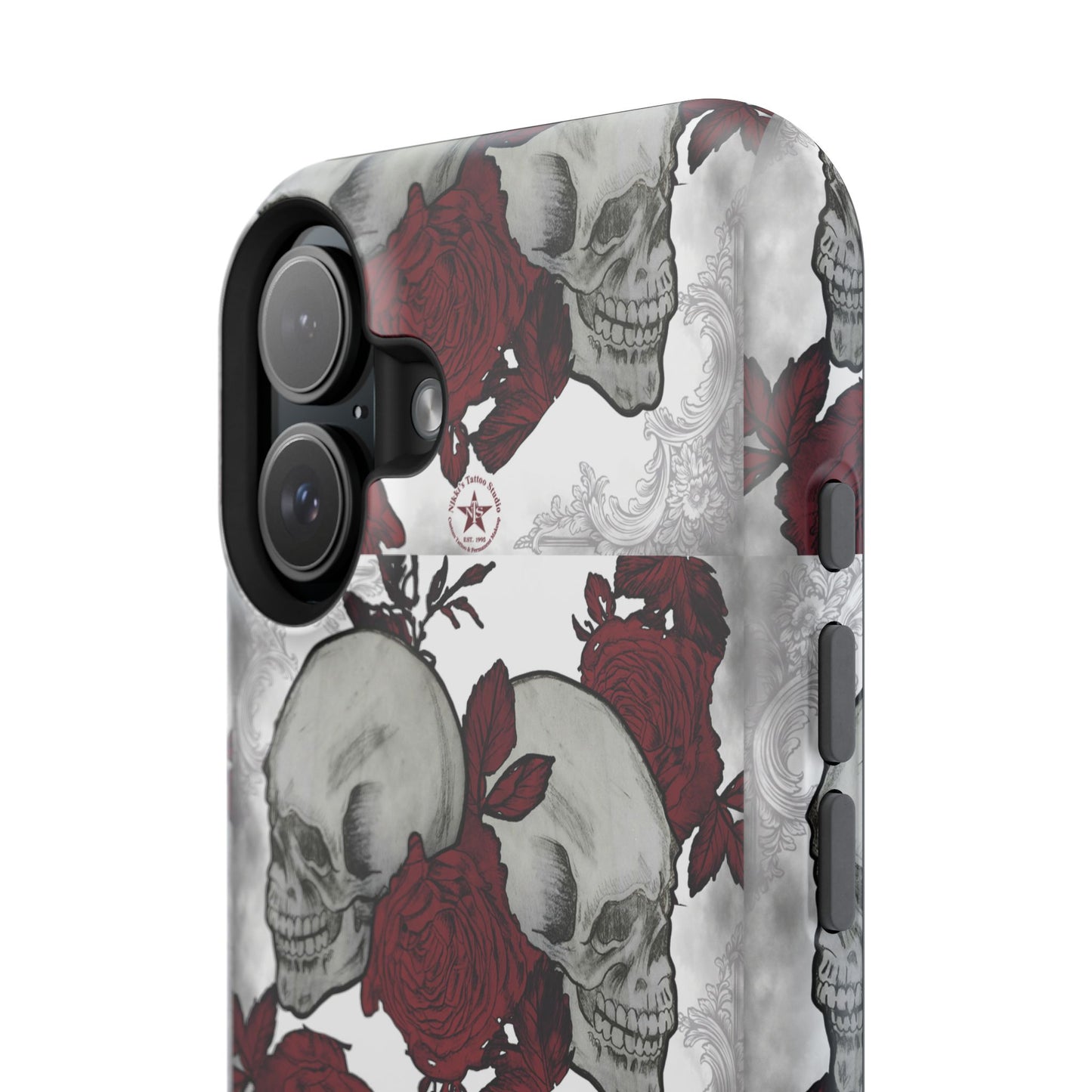 Skulls and Roses by Nikki - iPhone Case
