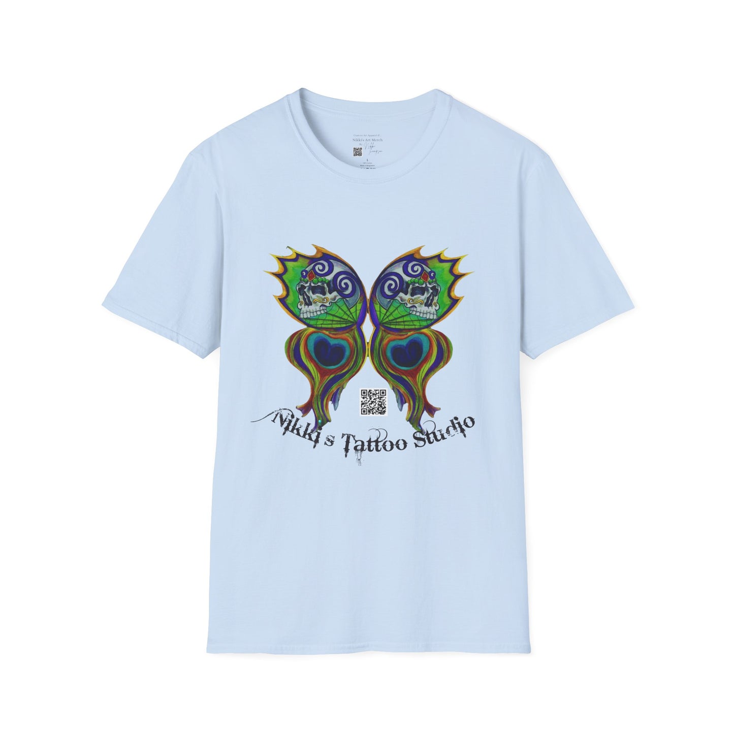 Butterfly Skull Logo Nikkis Tattoo Studio - 30th Anniversary T-Shirt
