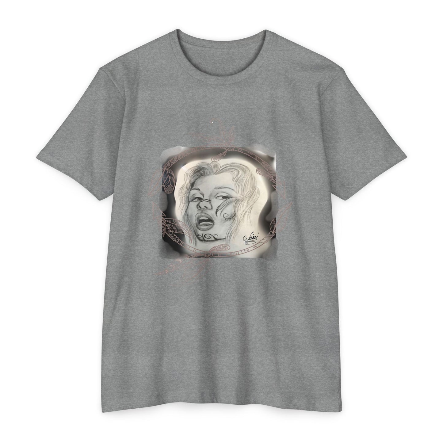 T-Shirt Unisex Jersey - Painted Lady Face by Nikki