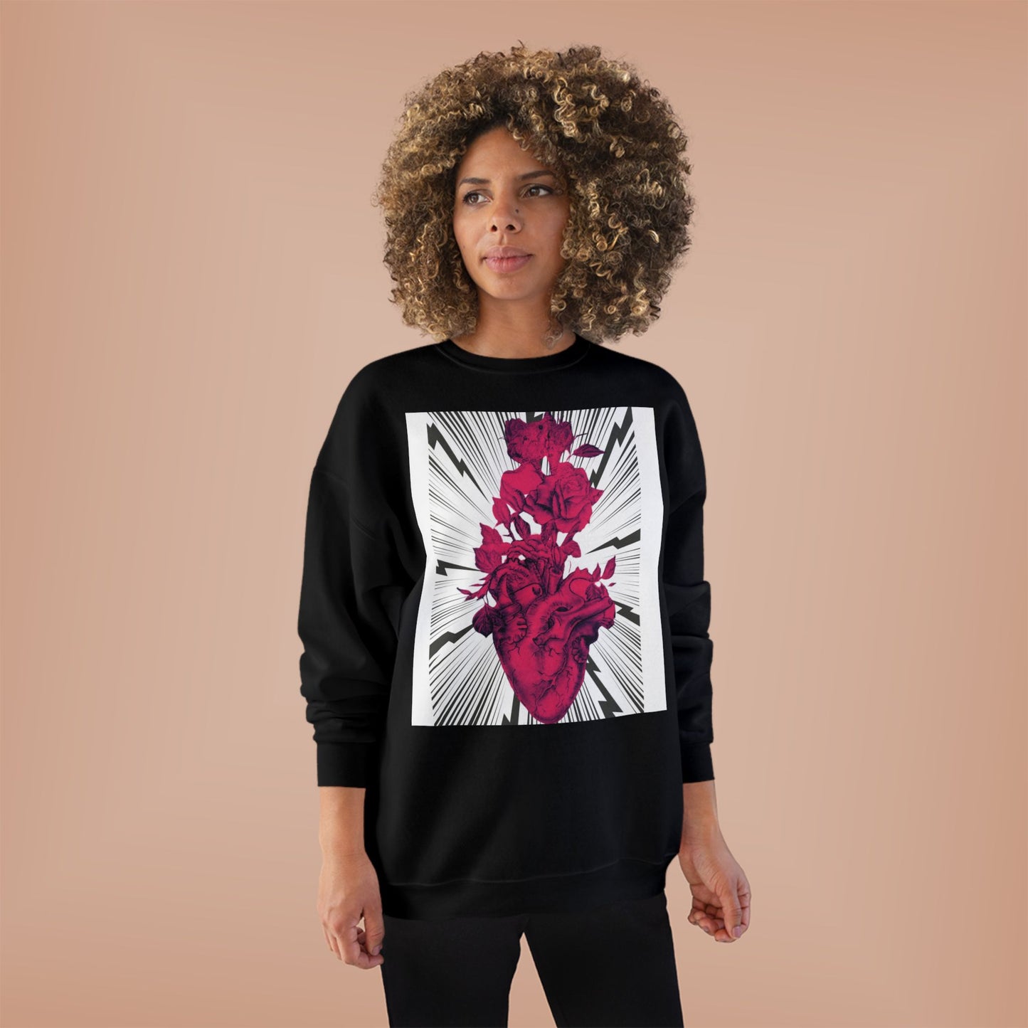 Anatomical Heart Tattoo Artwork by Nikki EcoSmart Sweatshirt
