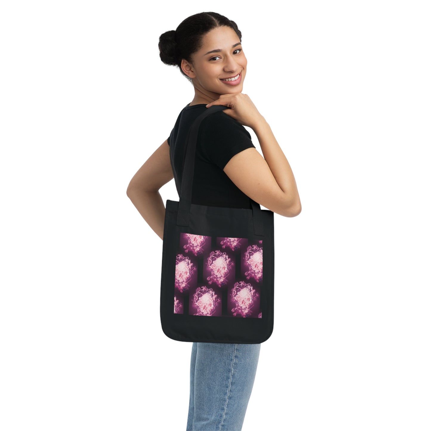 Floral Skull Tattoo by Nikki - Organic Tote Bag