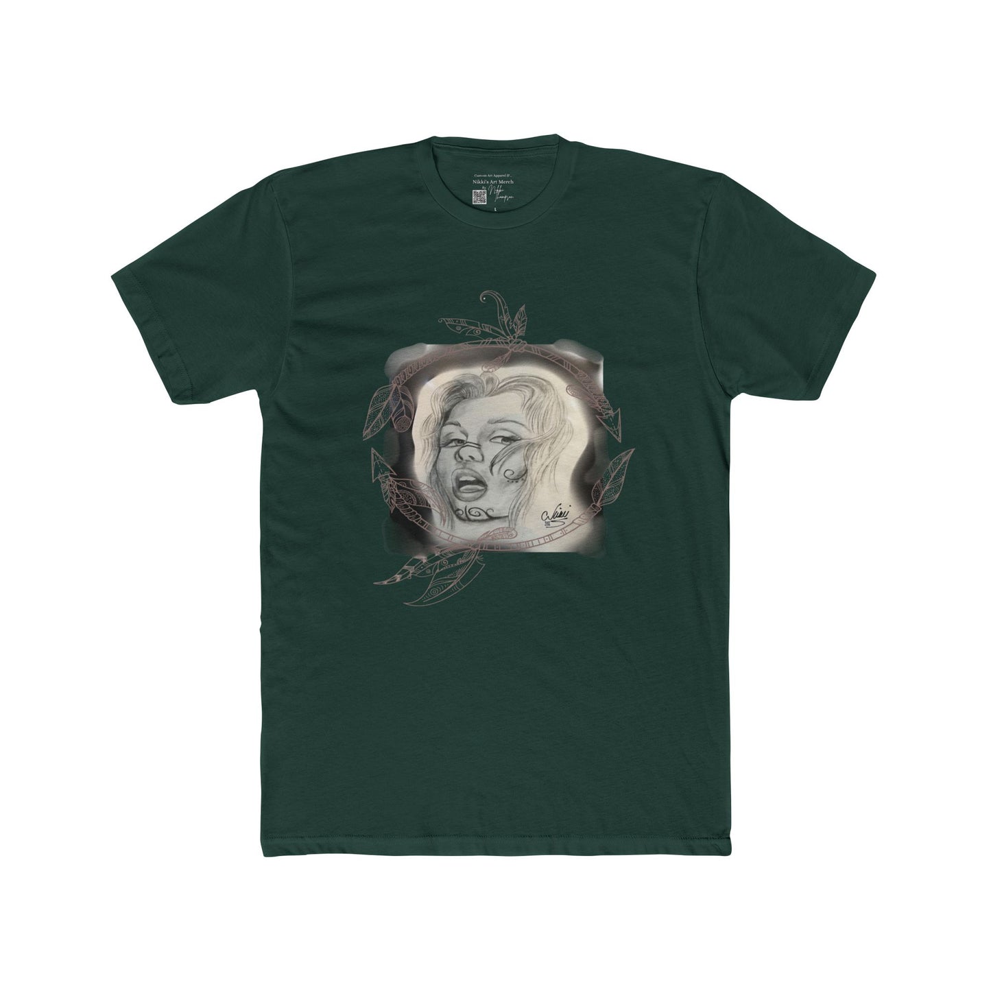 T-Shirt - Painted Lady Face by Nikki