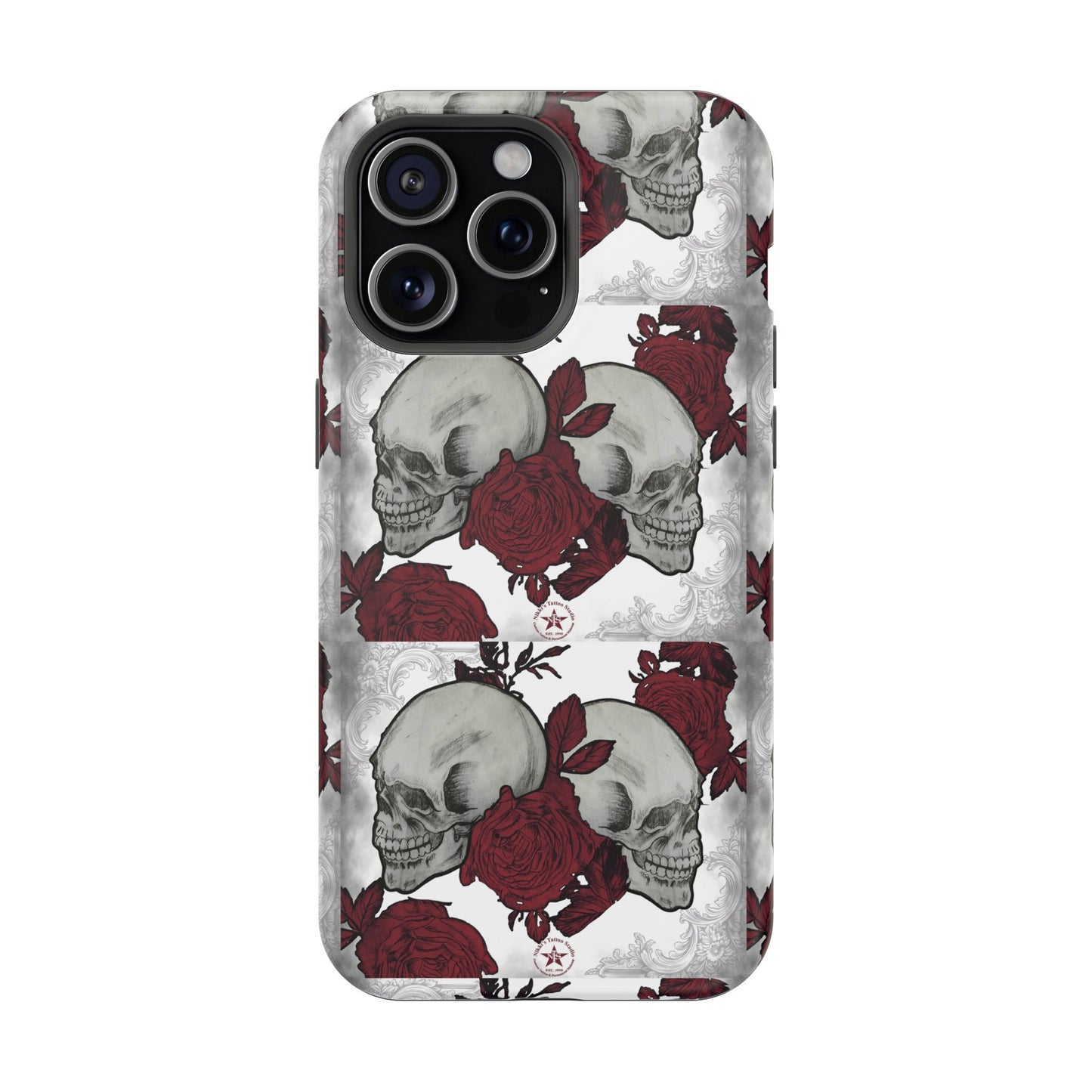 Skulls and Roses by Nikki - iPhone Case