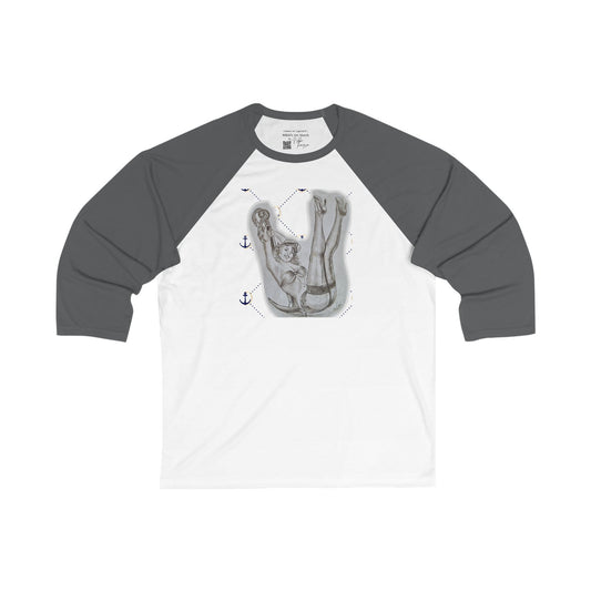Baseball Tee Unisex - Pin Up Sailor Girl by Nikki